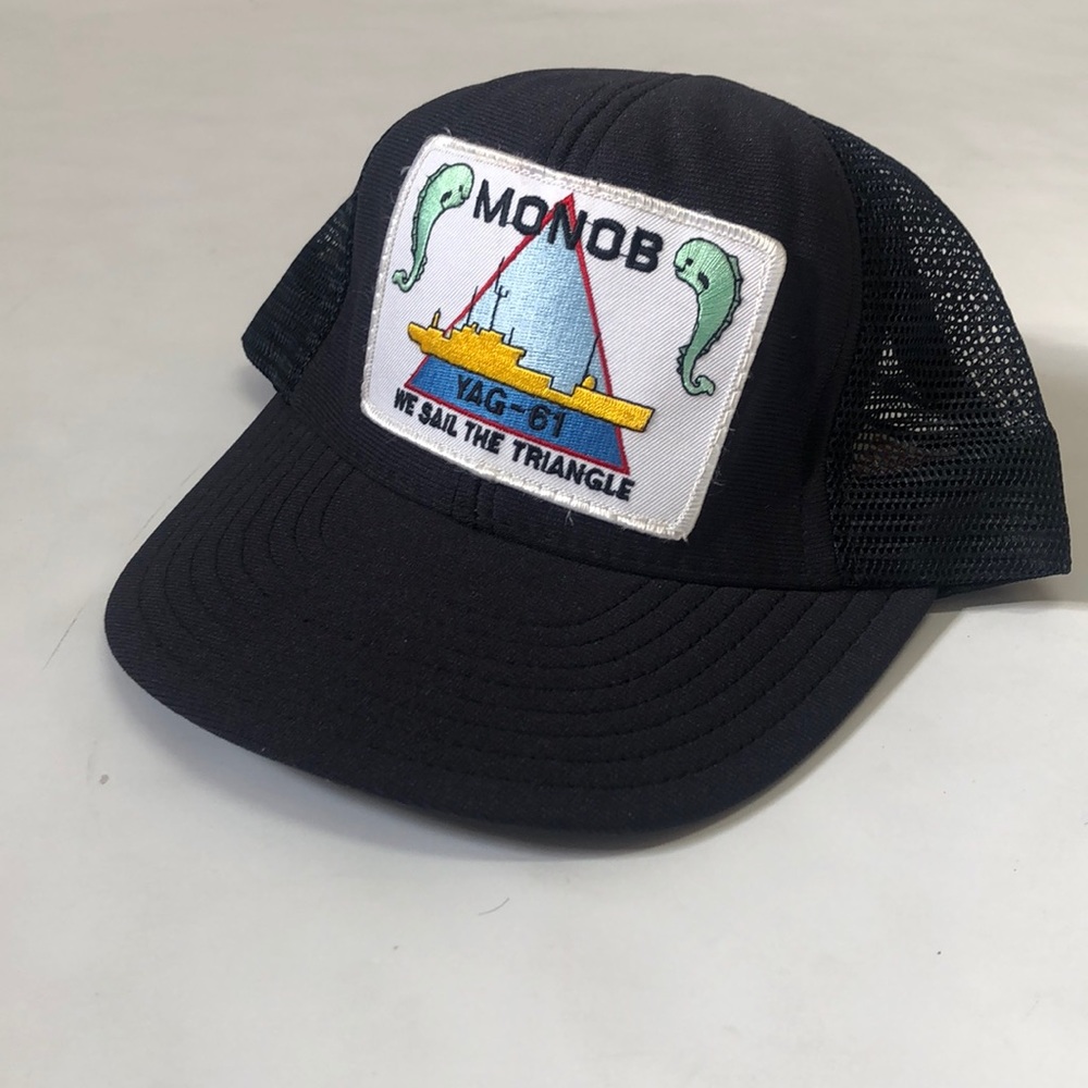 Vintage 80s rare Navy trucker hat made in USA